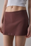 Out From Under Bec Low-rise Micro Mini Skort In Chocolate, Women's At Urban Outfitters In Brown