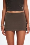 Out From Under Bec Low-rise Micro Mini Skort In Dark Olive, Women's At Urban Outfitters