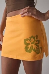 Out From Under Bec Low-rise Micro Mini Skort In Orange Hibiscus, Women's At Urban Outfitters