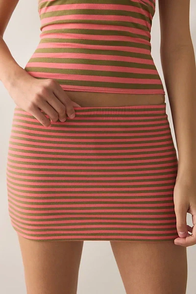 Out From Under Bec Low-rise Mini Skort In Orange, Women's At Urban Outfitters In Multi