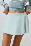 Out From Under Bec Mid-rise Skater Mini Skort In Light Blue, Women's At Urban Outfitters