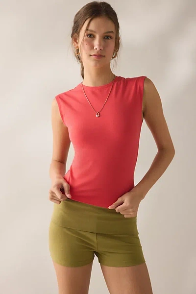 Out From Under Bec Muscle Baby Tee In Red, Women's At Urban Outfitters