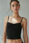 Out From Under Bec Pinch Front Fitted Cami In Washed Black, Women's At Urban Outfitters