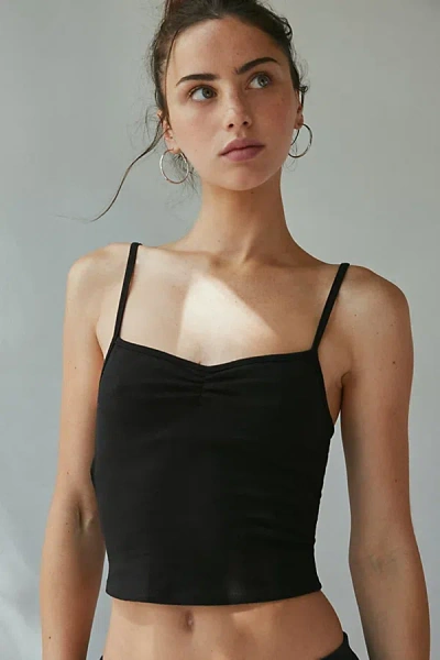 Out From Under Bec Pinch Front Fitted Cami In Washed Black, Women's At Urban Outfitters