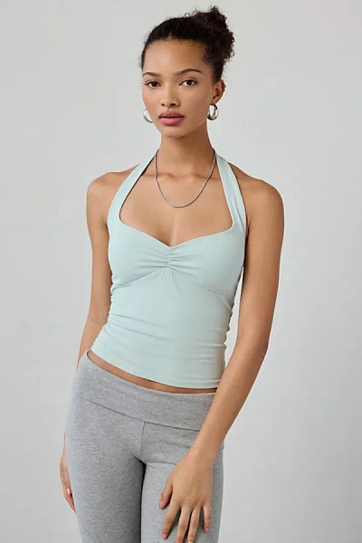 Out From Under Bec Pinch-front Halter Cami In Sprout Green, Women's At Urban Outfitters In Multi