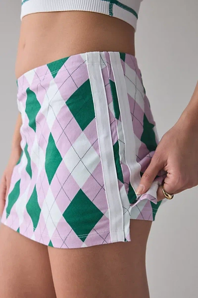 Out From Under Bec Printed Stripe Low-rise Micro Mini Skort In Assorted, Women's At Urban Outfitters
