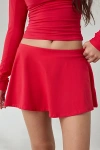 Out From Under Bec Skater Mini Skort In Red, Women's At Urban Outfitters In Red