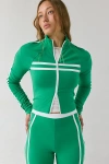 Out From Under Bec Slim Zip-up Jacket In Green, Women's At Urban Outfitters In Green