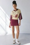 Out From Under Bec Super Low Rise Micro Skort In Maroon, Women's At Urban Outfitters In Maroon