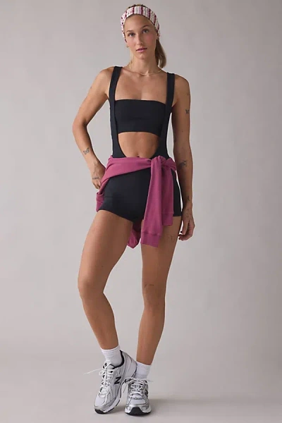 Out From Under Bec Ultra Scoop Layered Romper In Black, Women's At Urban Outfitters