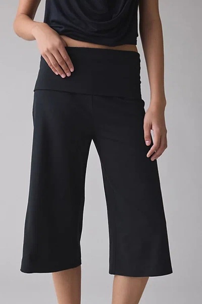 Out From Under Bec Wide Leg Long Short In Jet Black, Women's At Urban Outfitters