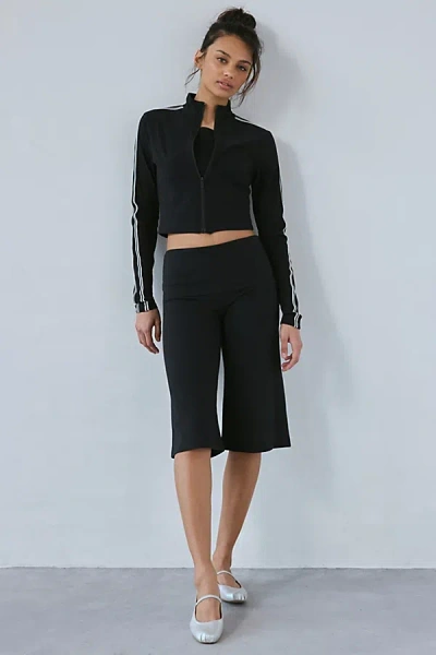 Out From Under Bec Wide Leg Yoga Short In Black, Women's At Urban Outfitters
