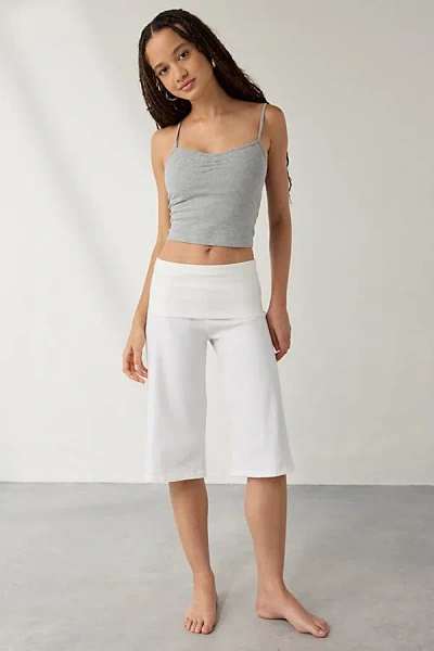 Out From Under Bec Wide Leg Yoga Short In White, Women's At Urban Outfitters