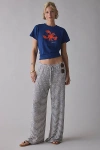 Out From Under Bella Low-rise Straight Leg Beach Pant In Black/white, Women's At Urban Outfitters