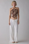 Out From Under Bella Low-rise Straight Leg Beach Pant In Ivory, Women's At Urban Outfitters