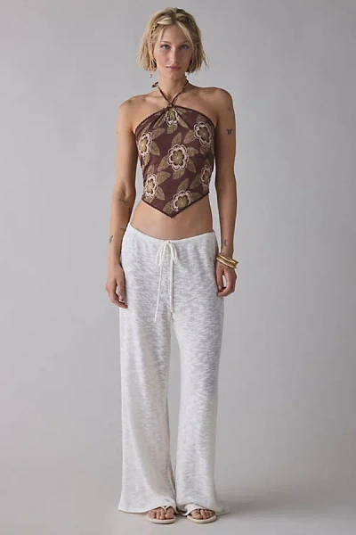 Out From Under Bella Low-rise Straight Leg Beach Pant In Ivory, Women's At Urban Outfitters