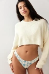Out From Under Blakely Cropped Sweater In Cream, Women's At Urban Outfitters In Cream