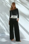 Out From Under Cotton Compression Boatneck Long Sleeve Top In Black, Women's At Urban Outfitters