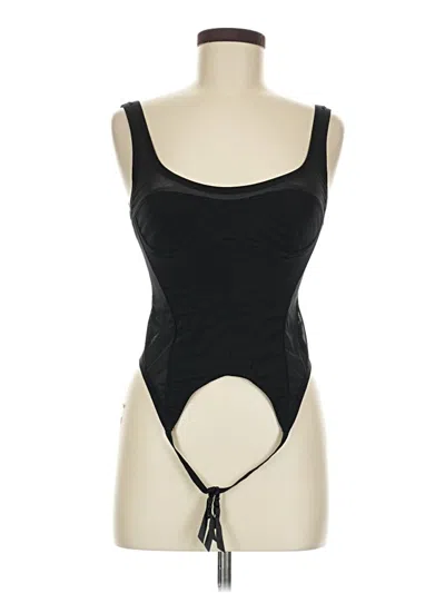 Pre-owned Out From Under Bodysuit In Black
