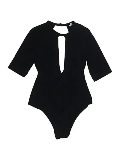 Pre-owned Out From Under Bodysuit In Black