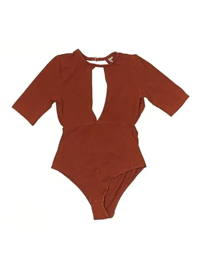 Pre-owned Out From Under Bodysuit In Brown