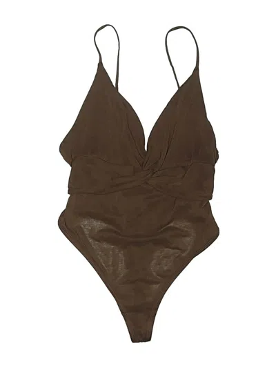 Pre-owned Out From Under Bodysuit In Brown