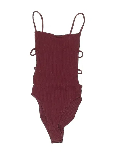 Pre-owned Out From Under Bodysuit In Burgundy