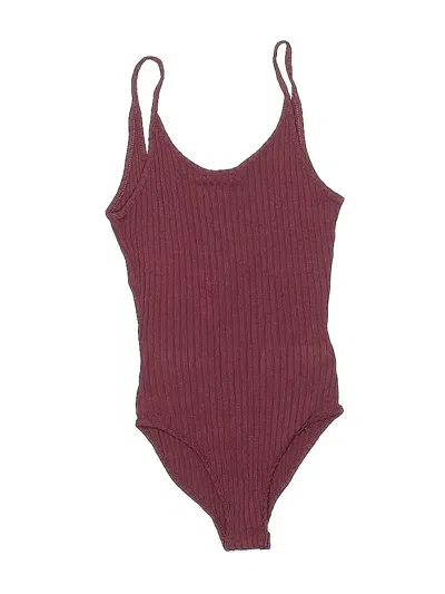 Pre-owned Out From Under Bodysuit In Burgundy