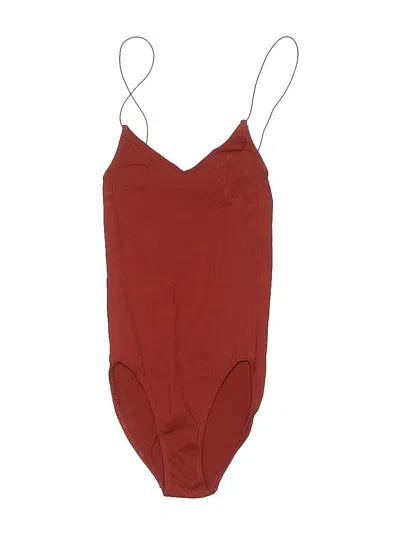 Pre-owned Out From Under Bodysuit In Burgundy