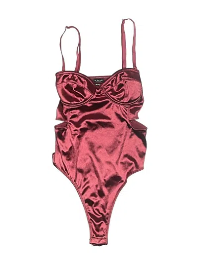 Pre-owned Out From Under Bodysuit In Burgundy
