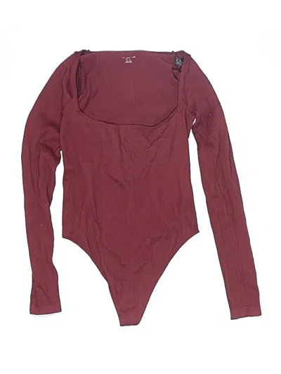 Pre-owned Out From Under Bodysuit In Burgundy