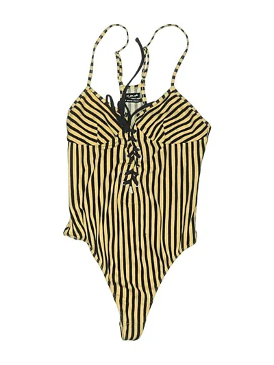 Pre-owned Out From Under Bodysuit In Gold