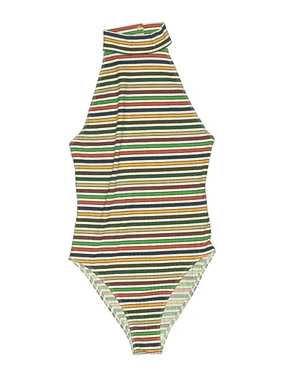 Pre-owned Out From Under Bodysuit In Green