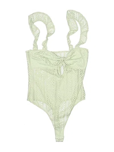 Pre-owned Out From Under Bodysuit In Green