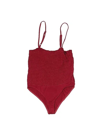 Pre-owned Out From Under Bodysuit In Red