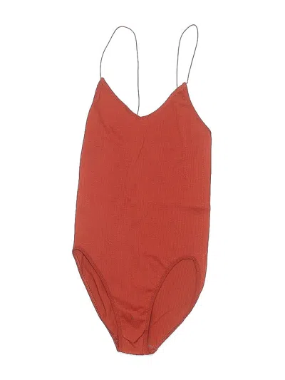 Pre-owned Out From Under Bodysuit In Red