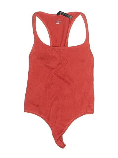 Pre-owned Out From Under Bodysuit In Red