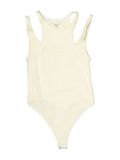 Pre-owned Out From Under Bodysuit In White