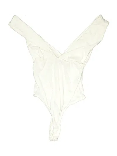 Pre-owned Out From Under Bodysuit In White