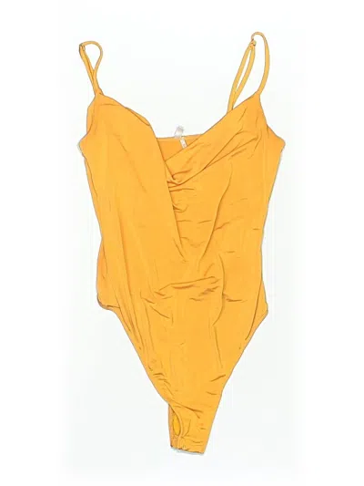 Pre-owned Out From Under Bodysuit In Yellow