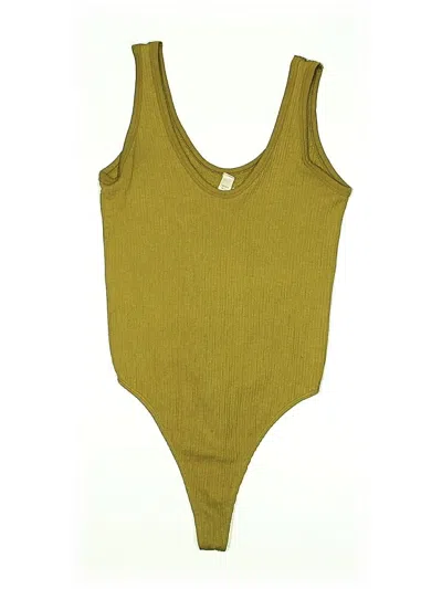 Pre-owned Out From Under Bodysuit In Yellow