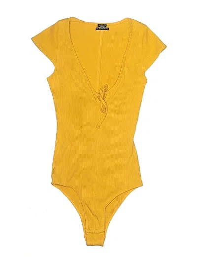Pre-owned Out From Under Bodysuit In Yellow