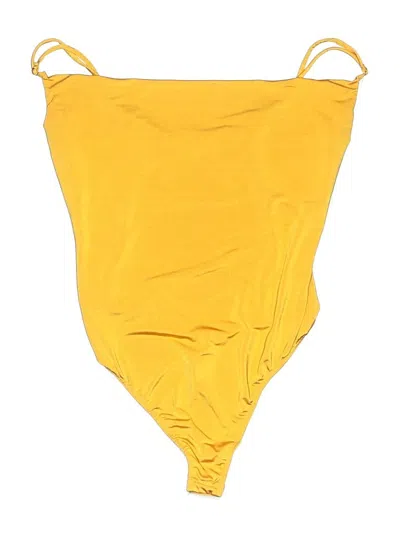 Pre-owned Out From Under Bodysuit In Yellow