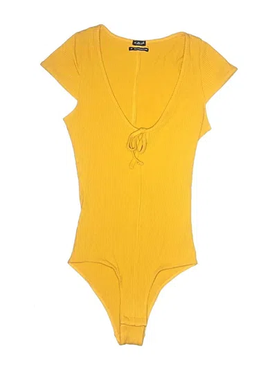 Pre-owned Out From Under Bodysuit In Yellow