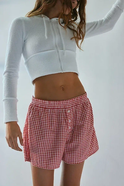Shop Out From Under Boxer Short In Red, Women's At Urban Outfitters