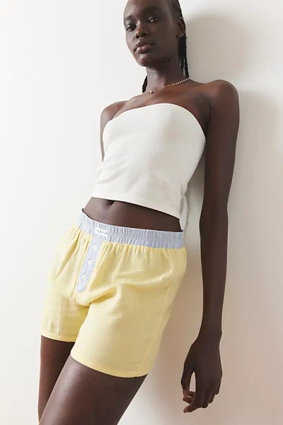Out From Under Boxer Short In Yellow, Women's At Urban Outfitters