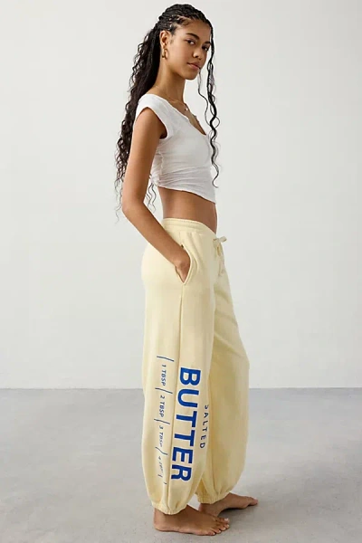 Out From Under Brenda Butter Graphic Jogger Sweatpant In Light Yellow, Women's At Urban Outfitters