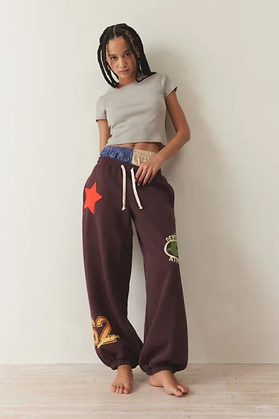 OUT FROM UNDER BRENDA GRAPHIC JOGGER SWEATPANT IN BROWN, WOMEN'S AT URBAN OUTFITTERS 