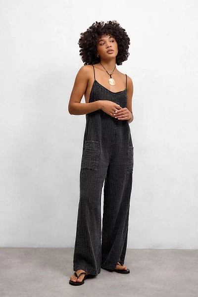 Out From Under Cabot Jumpsuit In Black, Women's At Urban Outfitters