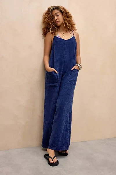 Out From Under Cabot Jumpsuit In Navy, Women's At Urban Outfitters